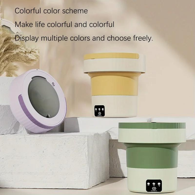 7L Portable Small Foldable Washing Machine, Suitable For Socks, Underwear, Underwear, Household Mini Washing Machine