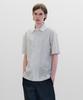 MINDBRIDGE [Couture] Crinkle Stripe Semi-Overfit Short Sleeve Shirt Myws3174