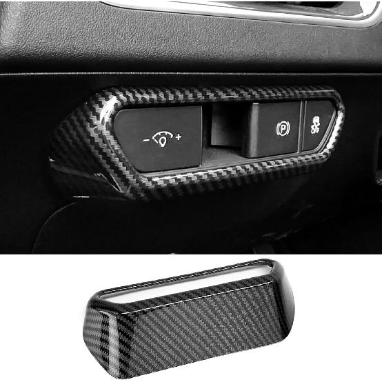 Headlight Adjustment Switch Button Cover Trim,Front lamp Adjusting Part Cover Compatible with Kia K4 2025-2026 Accessories (Carbon Fiber Style) Carbon Fiber Style