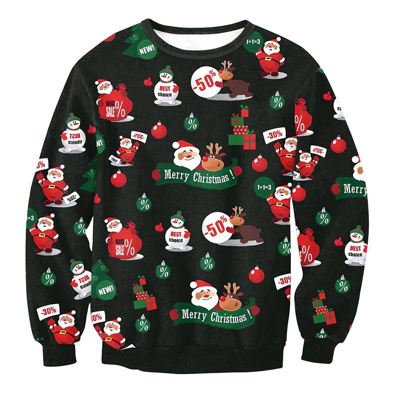 Premium New Ugly Xmas Christmas Sweater Vacation Santa Elf Novelly Sweatshirt For Women And Men