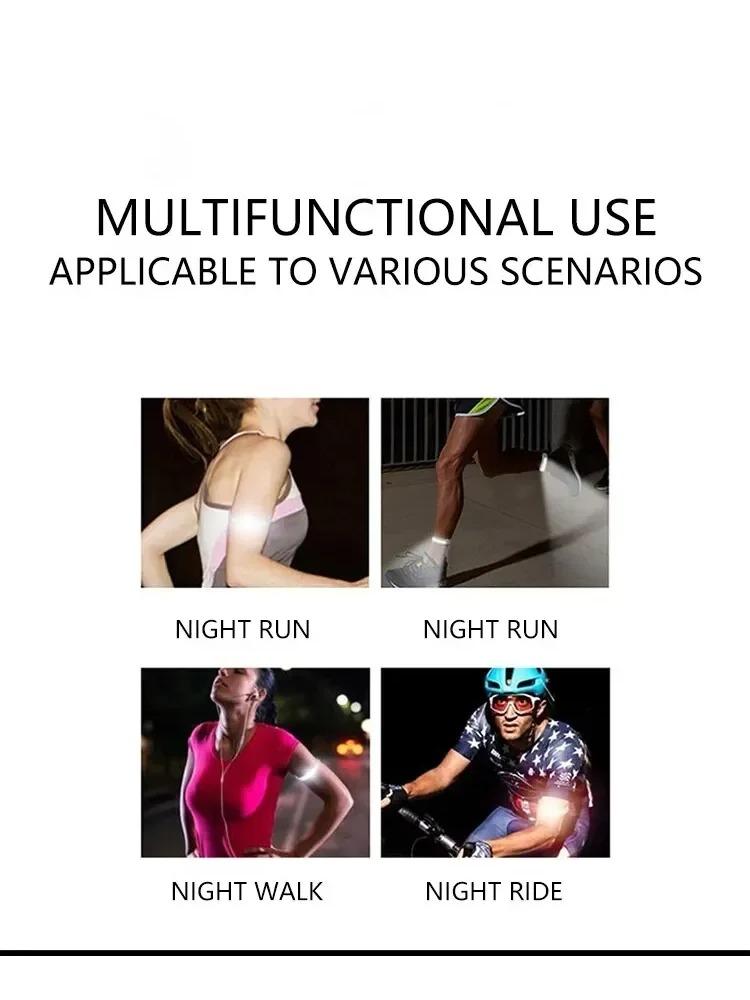 COB LED Armband Light 350mAh 500LM Sport Night Running Warning Arm Leg Wristband Light Type-C USB Rechargeable IPX4 Waterproof