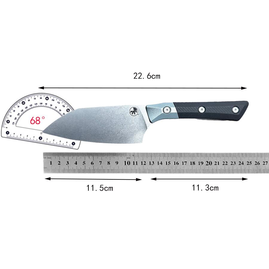 4.5 Inch Utility Knife 7Cr17MoV Stainless Steel Blade G10 Handle Chef Cleaver Slicing Vegetables Paring Barbecue Kitchen Knife