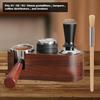 Tamper Station,Espresso Tamper Holder Station Wooden Coffee Filter Tamper Holder for 51 To 54MM,3 Holes Non Slip Coffee Tamp Mat Distributor Stand