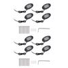 8 Pods Rock Lights, 36 LEDs Underglow Lights for Truck SUV UTV ATV Car Boat Motorcycle Red Light