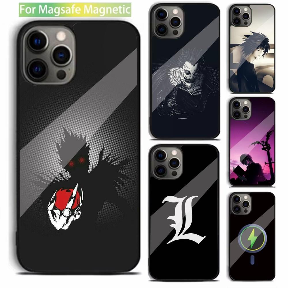 L-Lawliet D-Death Note Phone Case For iPhone 15,14,13,12,11,Plus,Pro,Max Mini Magsafe Magnetic Wireless Charging