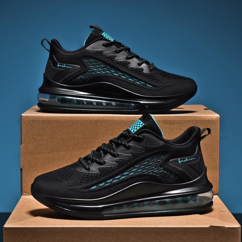 New sports shoes men's large size men's shoes versatile mesh breathable deodorant air cushion shock absorber shoes