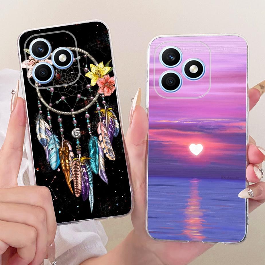 For Honor X8d 4G Case Beautiful Girl Peacock Painted Cover Soft Silicone Phone Case For Honor X8d X 8d HonorX8d 4G Fundas Bumper