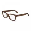 Eyeglasses Square Full Rim  Transparent Brown Frame And Clear Demo Lens Lens Sf2986232 Brown