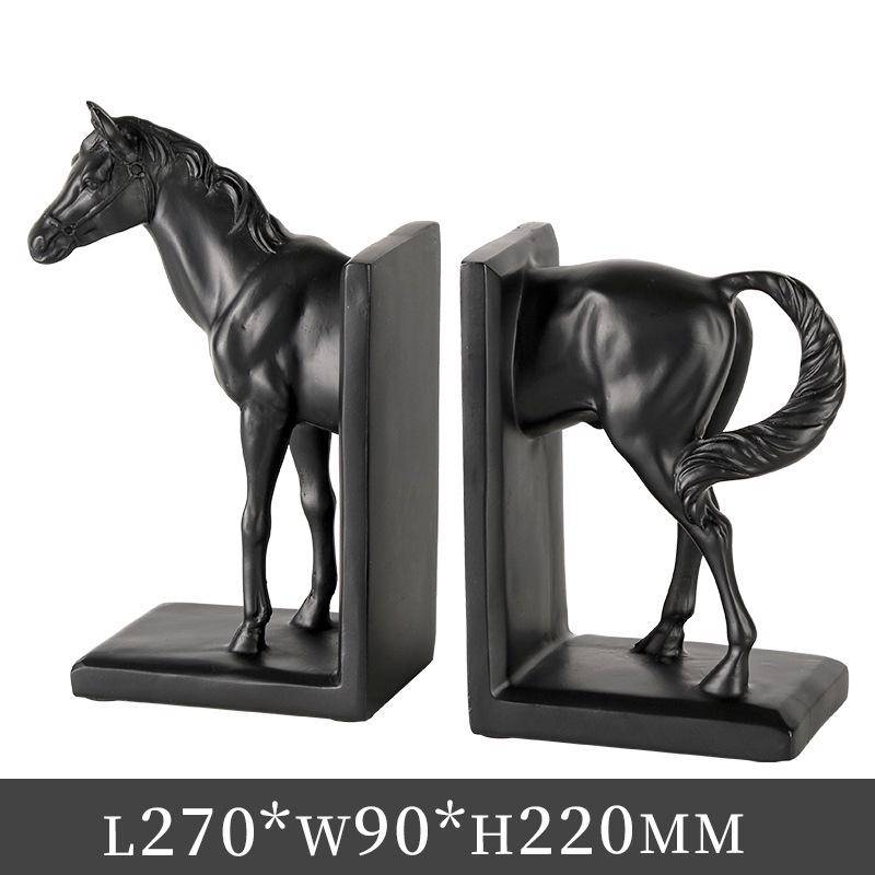 

Chinese Retro Horse Bookend Ornament for Study or Desk Decor