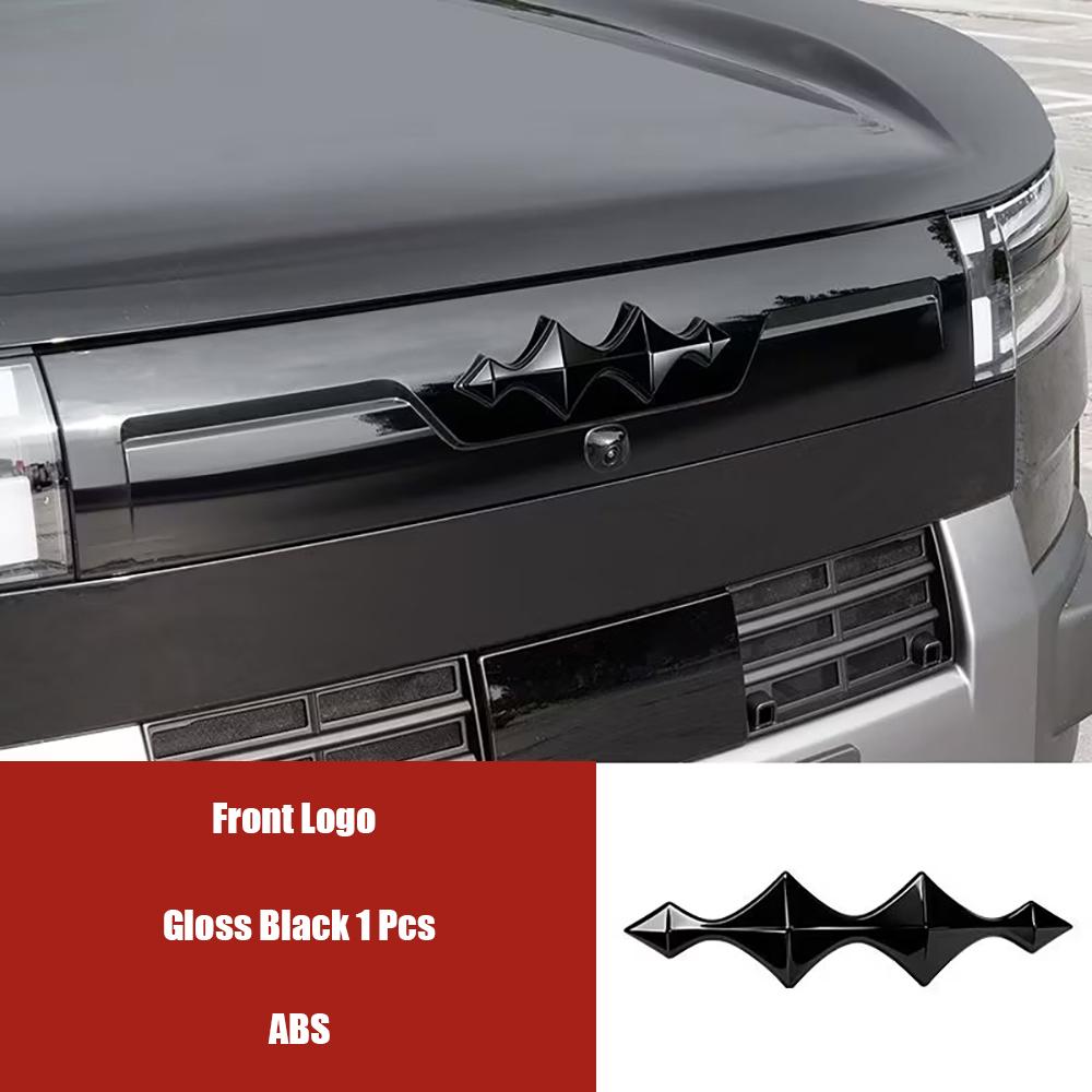 For BYD Leopard 8 Car Logo Decoration Stickers Blackened Front And Rear Logos Front And Rear Logos Modified Car Accessories