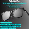 SG-18 PRO Smart Wireless Audio Glasses, Bluetooth 5.4 Anti Blue Light Eyewear with HIFI Sound & Touch Control