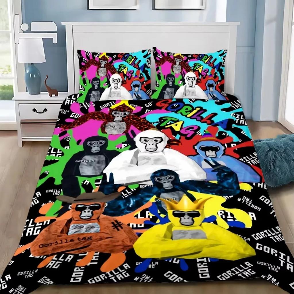 3D Printing Gorilla T-Tag Duvet Cover Pillow Case Sets Gorilla T-Tag Bedding Sets Children's Gifts Bedroom Decoration