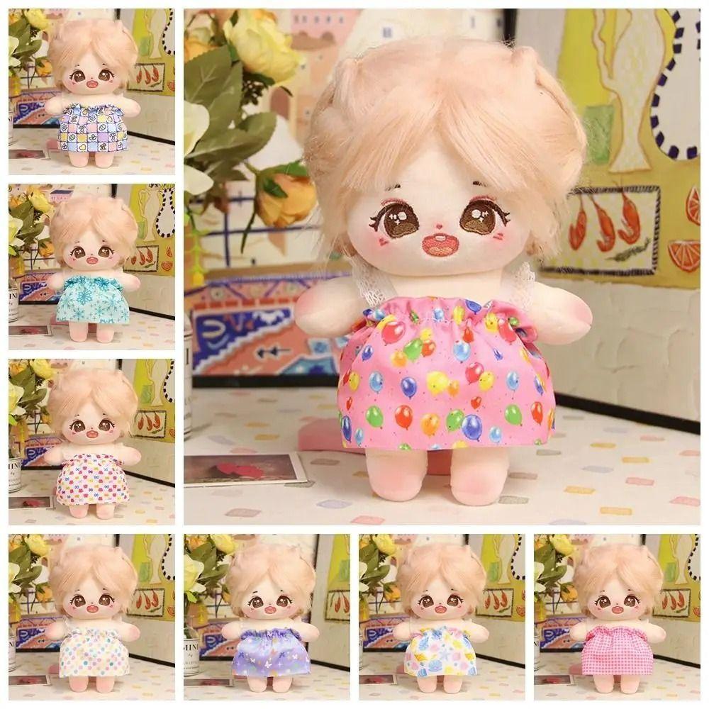 Lolita 20CM Doll Sling Dress Pajama Cotton Doll Dress Lolita Dress Up Clothing Skirt  Children Gift