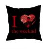 The Weeknd XO  Pillow Case Antidustmite Pillowcase Invisible zipper silky short plush Sofa cushion cover