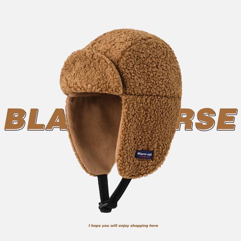Autumn and Winter New Warm Ear Protection Hats Men's and Women's Fashion Retro Trend Fleece Plush Hat