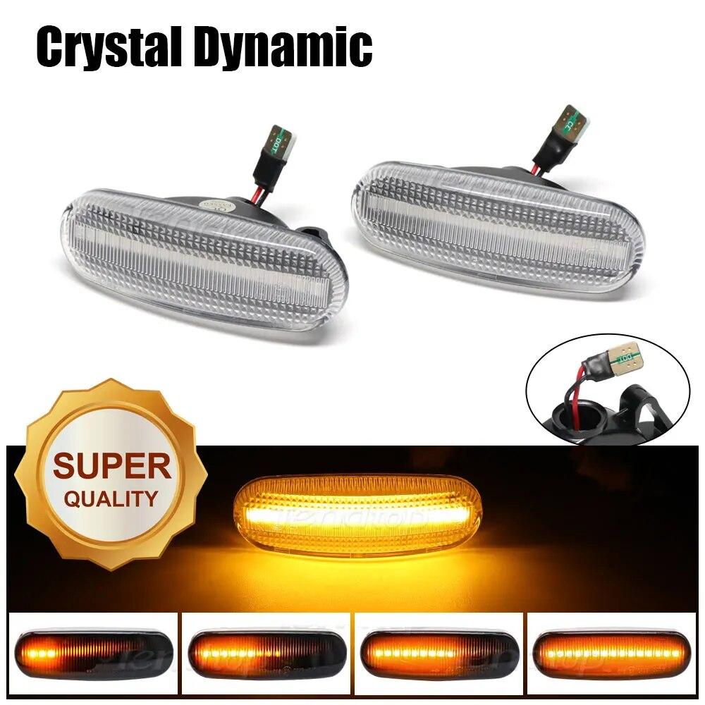 Dynamic Side Marker Light For Fiat Panda 169 Grande Punto Evo Doblo Fiorino Linea Idea For Peugeot Citroen Lancia Turn Signal