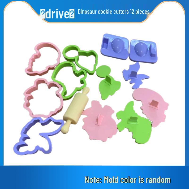 Handmade Colored Playdough Set for Kids with Molds and DIY Tools