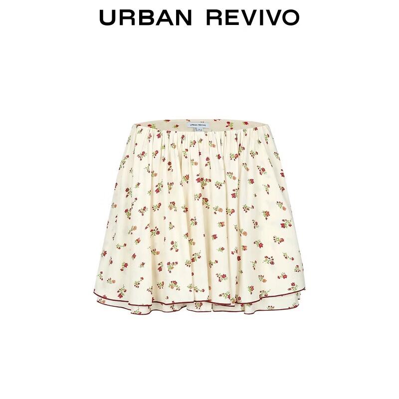 UR Women's Floral Pleated Mini Skirt