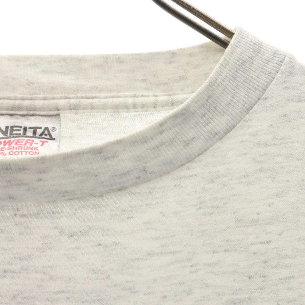 ONEITA 90s Made In USA Old Copyright College Print Long Sleeve Single Stitch T-shirt Men's Used