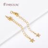18K Gold Plated Star Heart Shape Necklaces End Extension Tail Chain with Lobster Clasps For DIY Bracelet Necklace Jewelry Making