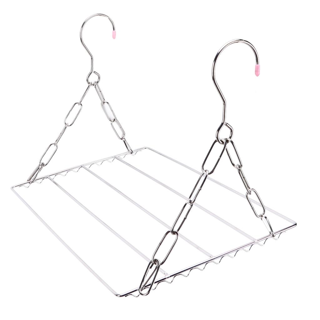 Wäscheständer Edelstahl Multifunktional Hängend Silber Kleiderständer zum Aufhängen von Kleidung Handtüchern Socken