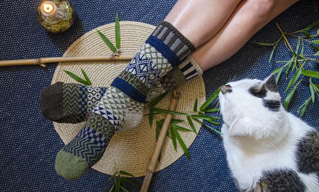 Solmate Socks Wool Crew Size S Socks, Bamboo, (22-25cm)