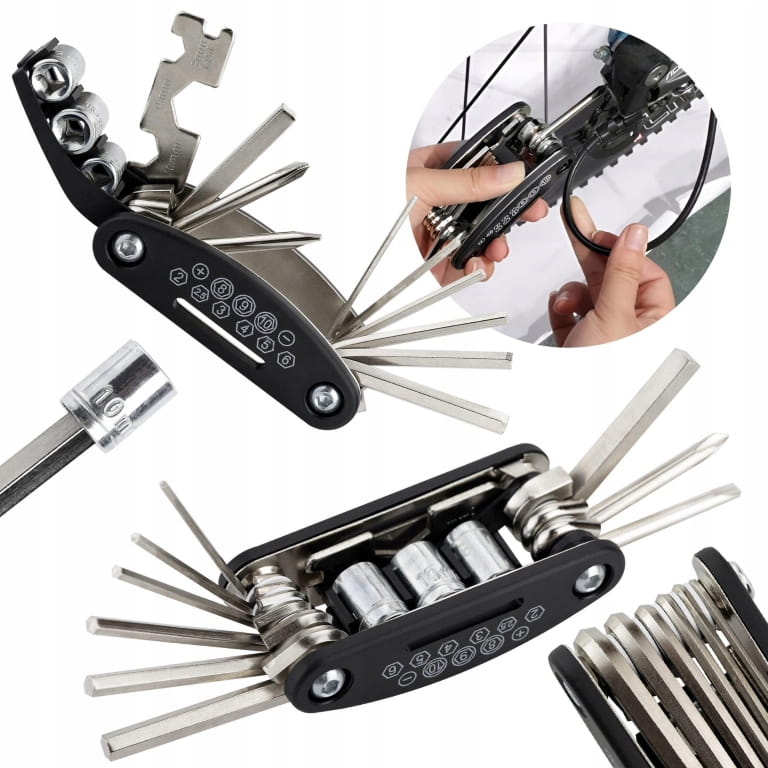 16-in-1 bicycle wrench set for repair