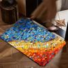 Colorful Mosaic Pattern Welcome Doormat, Non Slip Floor Mat for Kitchen Corridor and Bedroom, Washable High Traffic Home Decor