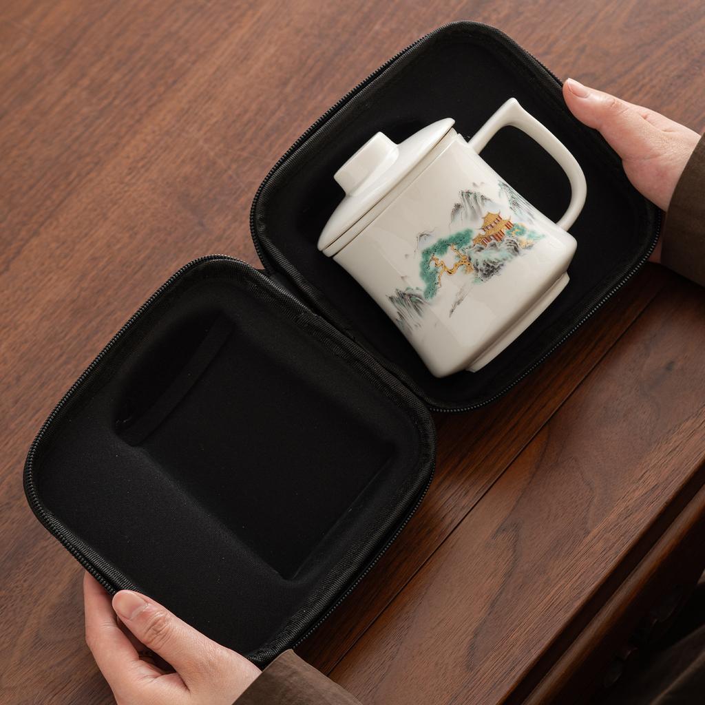 Tea separation tea cup household drinking water mug with lid office high value large capacity men's and women's ceramic cup