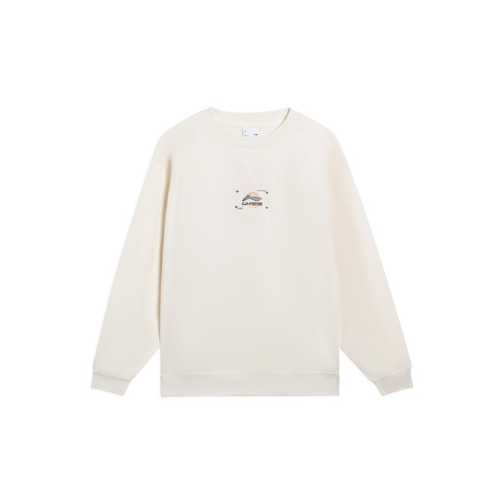 Li Ning Sports Life Collection Sweatshirt Unisex Ecru AWDT063-3