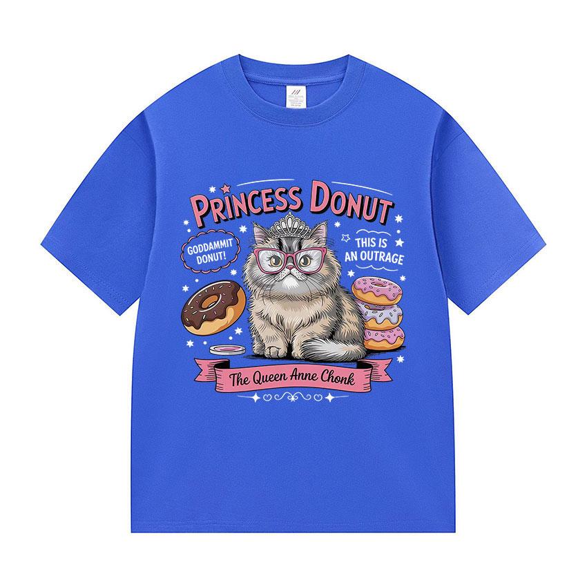 Princess Donut Dungeon Funny Graphic Tshirts Unisexs Women Cute Gamer Cat 100 Cotton T Shirt Summer ONeck Short Sleeve T Shirts