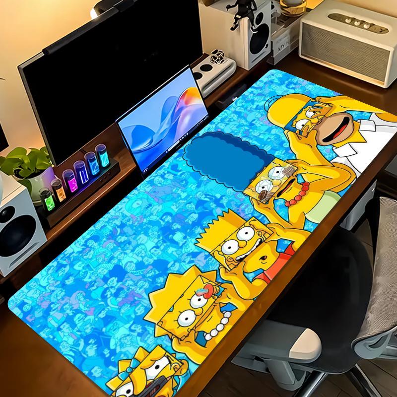 The Simpsons Cartoon Color Mouse Pad Large Gaming Table Cushion Non-slip Laptop Tablet Big Mousepad XXL Mat Mini PC Playmat With Lock edge