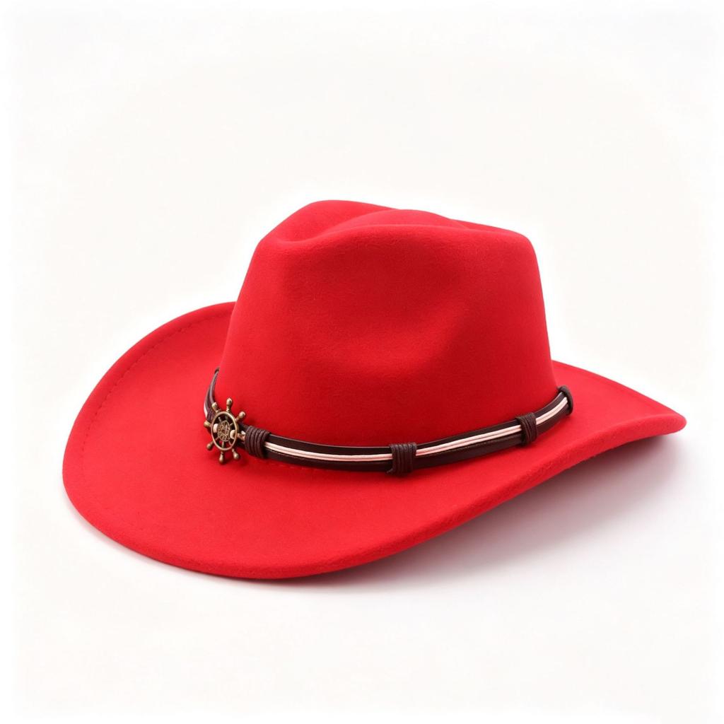 New retro western cowboy hat American hot-selling accessories fashion versatile peach top cowboy hat