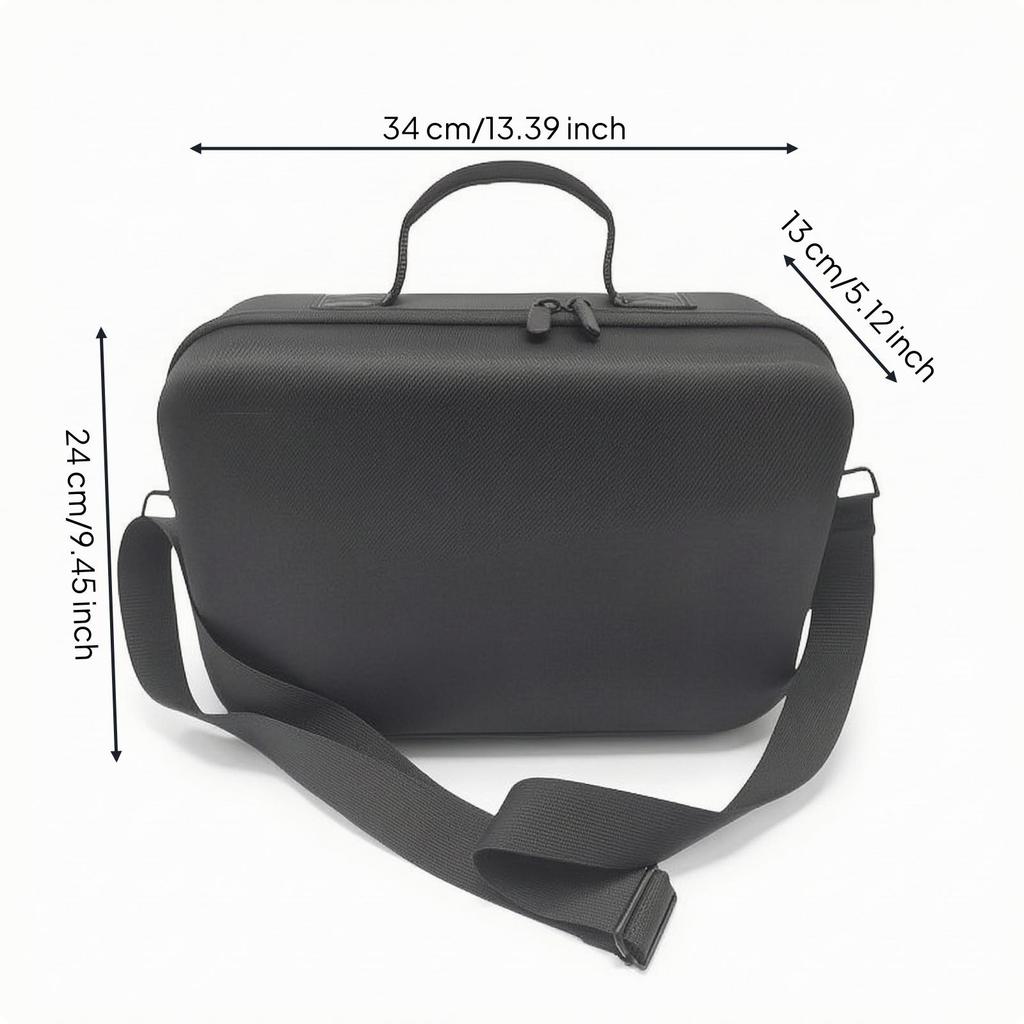 Console Case with Compartments Shockproof Hard Shoulder Strap Portable for Fans, Commuters