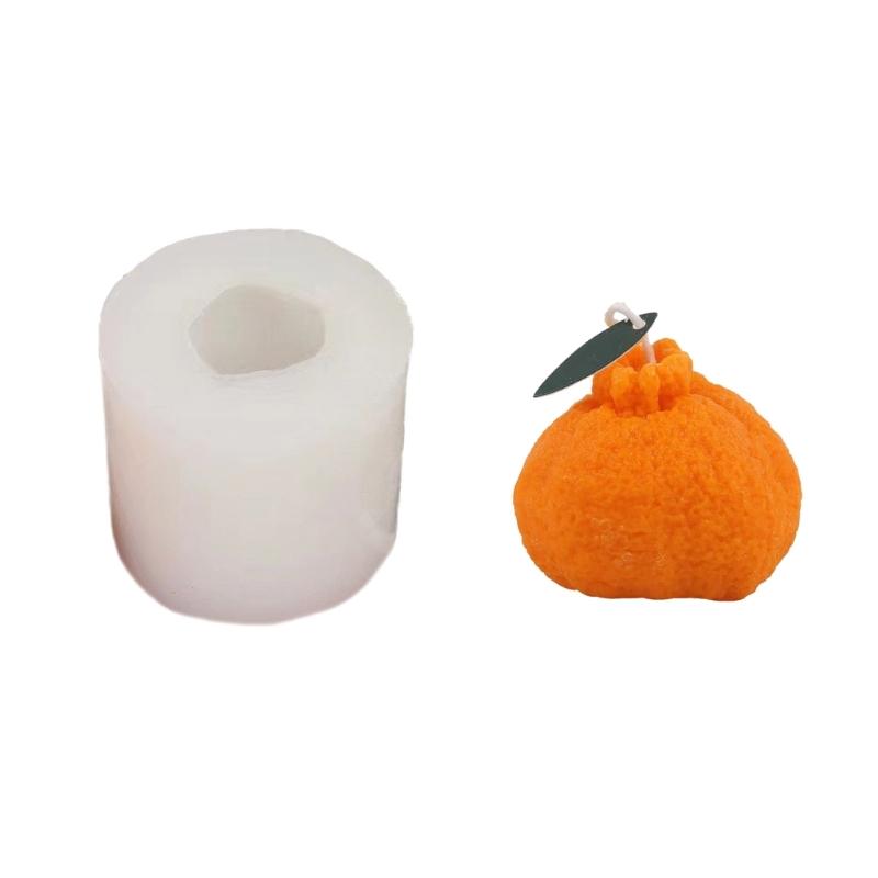 Tangerine Shaped Silicone Candle Molds Chocolate Fondant Silicone Molds for Epoxy Resin, Candle, Soap, Home Decoration