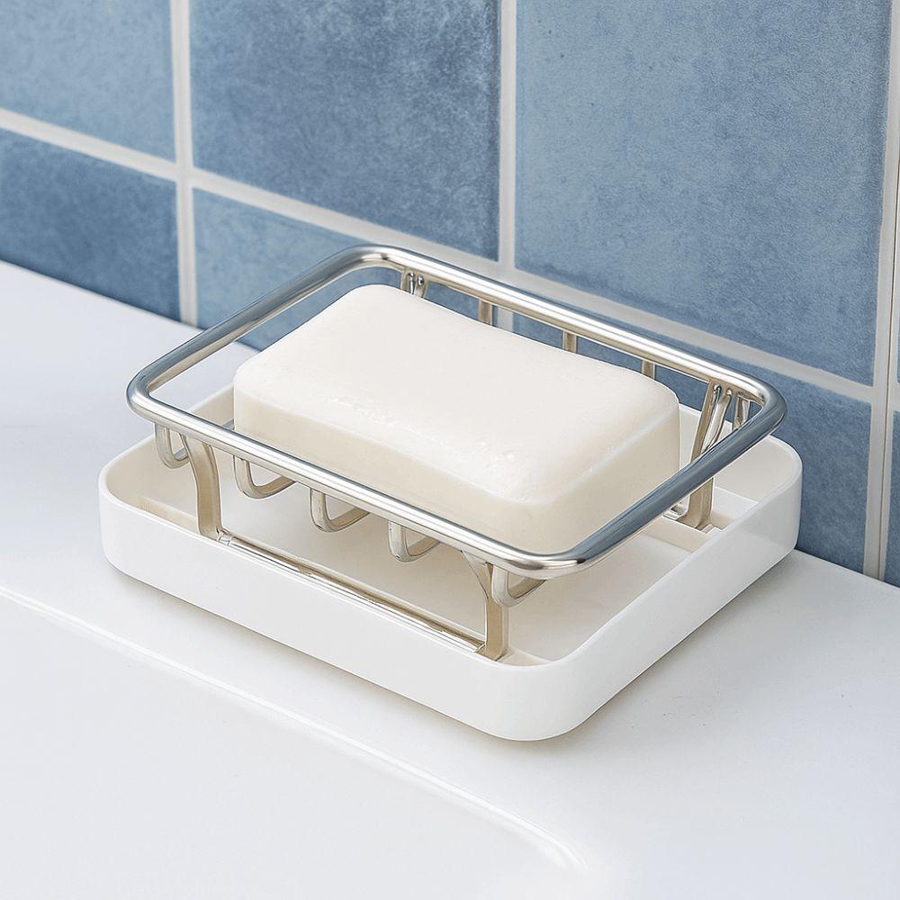 Japanese Style Double-Layer Soap Box Rustproof Soap Storage Box Creative Soap Storage Rack  Kitchen