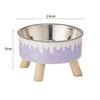 2-layer New 5.5inch Pet Food Bowl Neck Protector Stainless Steel Cat Feeding Bowl Rubber Edge Anti-tip High-foot Bowl Cat Dog