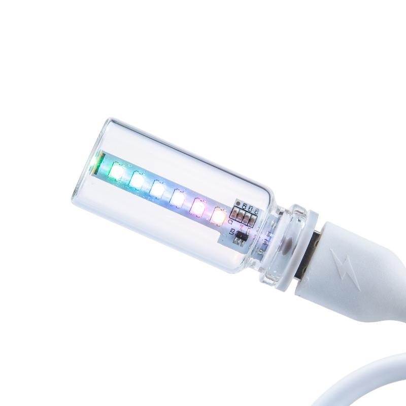 1Pcs Bedside Laptop Bedroom Car Usb Led Night Light Bulb Dimmable Multicolored Frosted Glass Cover Touch Sensor Reading Lighting