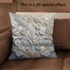 2D Floral Embroidered Pattern Decorative Pillow Covers Pattern Cushion Cover Suitable For Sofa Bedroom Car Pillow Cover