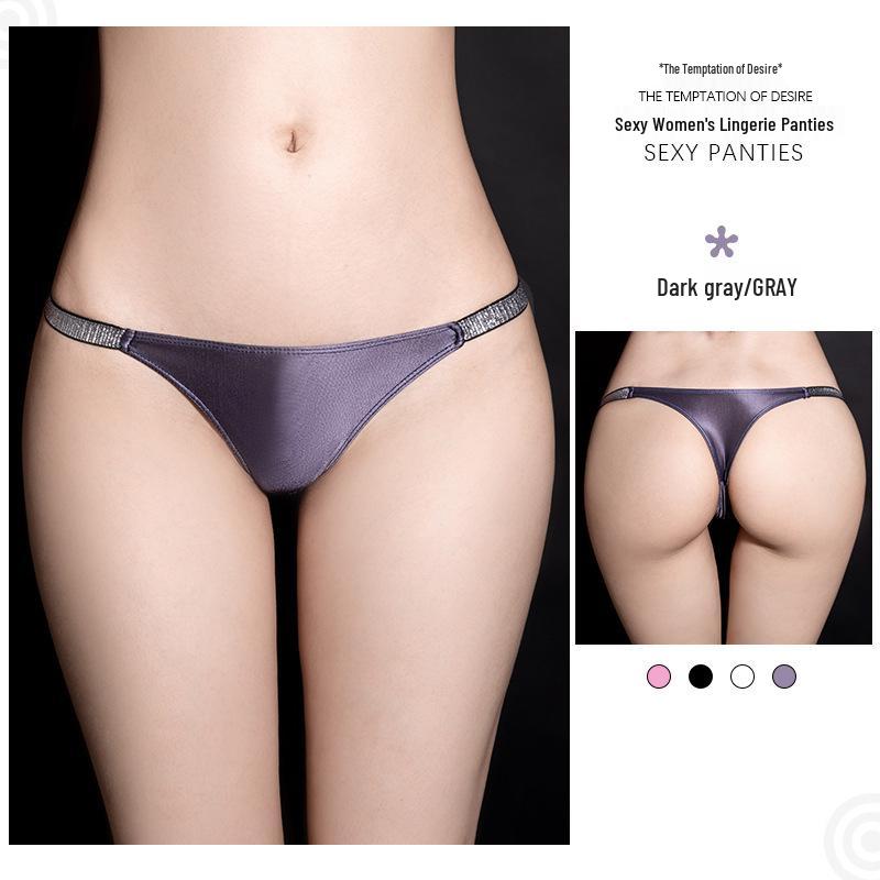 

Соблазнительные стринги: Женское нижнее белье, приятное к коже, дышащее, эластичное, с низкой посадкой, с эффектом подтяжки ягодиц One Size темно-серого
