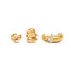 SHIXIN 3Pcs/Set Fashion Exquisite Rhinestone Gold Color C-shaped Clip Earrings Women 2026 New Charm Piercing Ear Jewelry Gifts