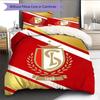 Standard Liège Logo Bedding Quilt Set Quilt Cover Pillowcase Home Decoration Birthday Gift (1 * Duvet Cover + 2 * Pillowcase, Without Core)