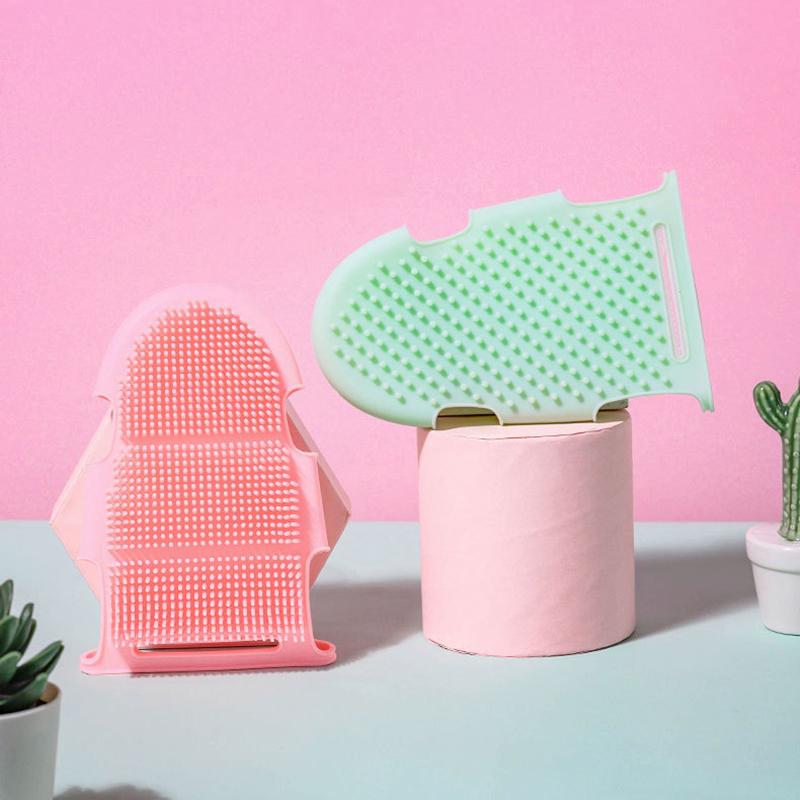 Silicone Bathing Brush Massager Shower Glove Cutin Removing Gloves Bath Brush Body Scrubber Body Exfoliating Skin Care Cleansing