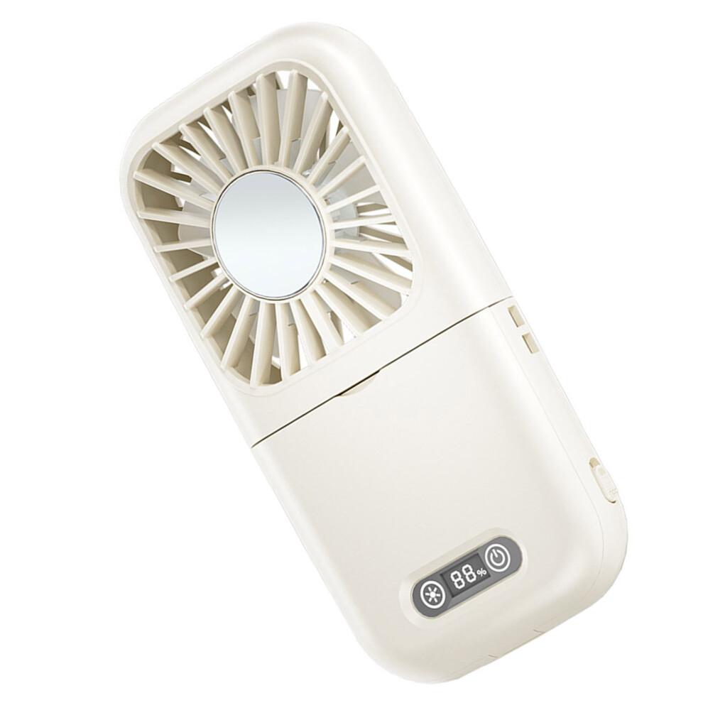 Leiser Handventilator 100 Geschwindigkeiten Mini Kühlender Schreibtischventilator USB-Weiß