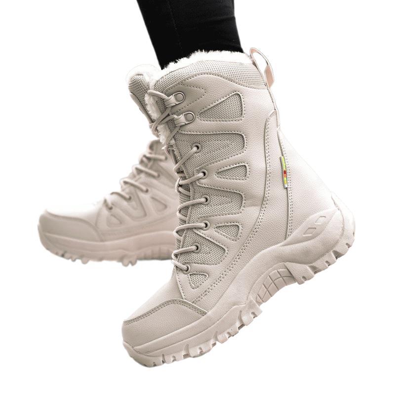 Snow Boots Winter Cold Resistant 40 Fur Integrated Fleece Thickened Warm Large Cotton Shoes