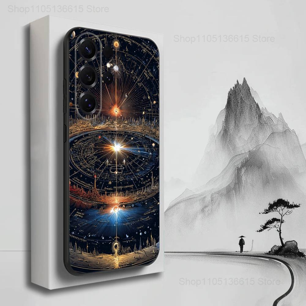 Twelve Constellations Art Case For Samsung S22,S25,S24,S23,Ultra,FE,S20,S10,Plus,S21,S9,Lite,Soft Silicone Black