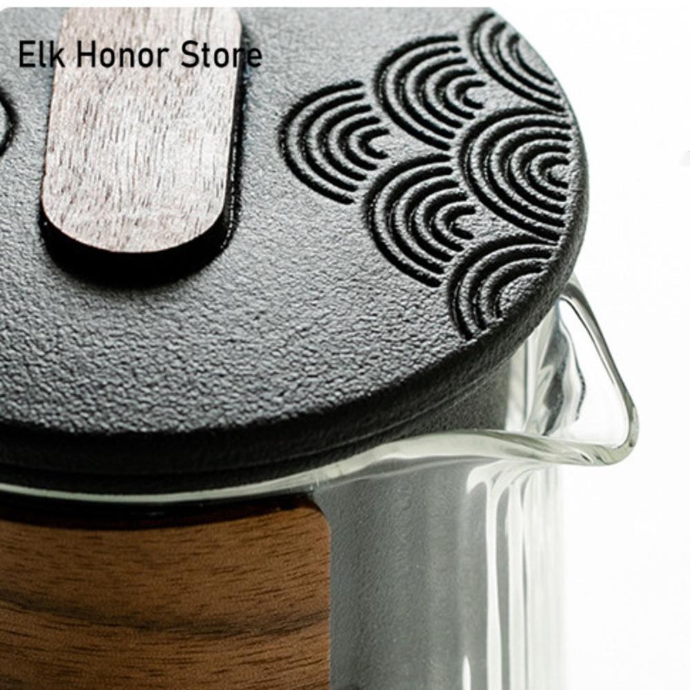 Retro Black Pottery 1 Pot 6 Cups Tea Set Outdoor Ceramic Travel Teaware Portable Glass Teapot with Filter Kung Fu Tea Maker Set