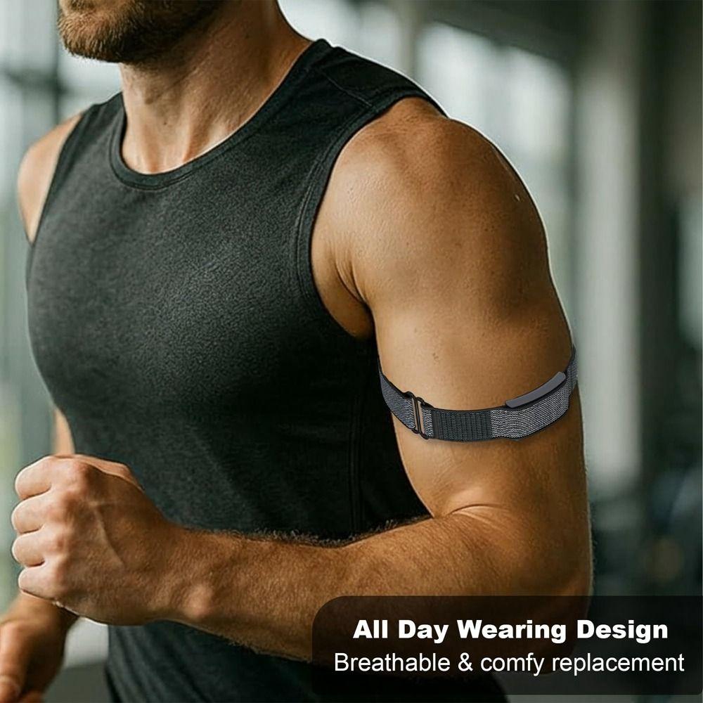 Adjustable Fitness Tracker Arm Band Nylon Replacement Strap for Amazfit Helio Strap