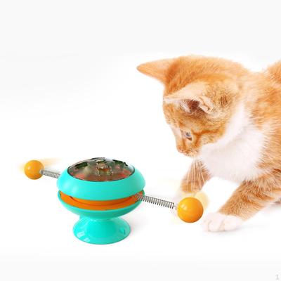 Cat Toy Ball Turntable Catnip Interactive with Strong Suction Cup Indoor