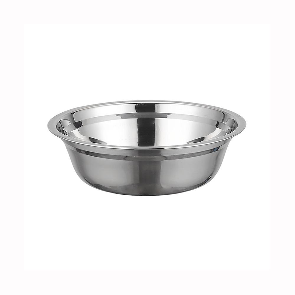 New Round Stainless Steel Bowls Thicken Multiple Sizes Soup Bowl Washing Fruit Bowl